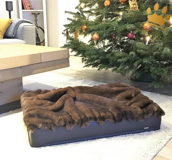 Hundebett mit Decke Braun