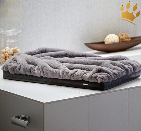 Hundebett mit Decke Grau