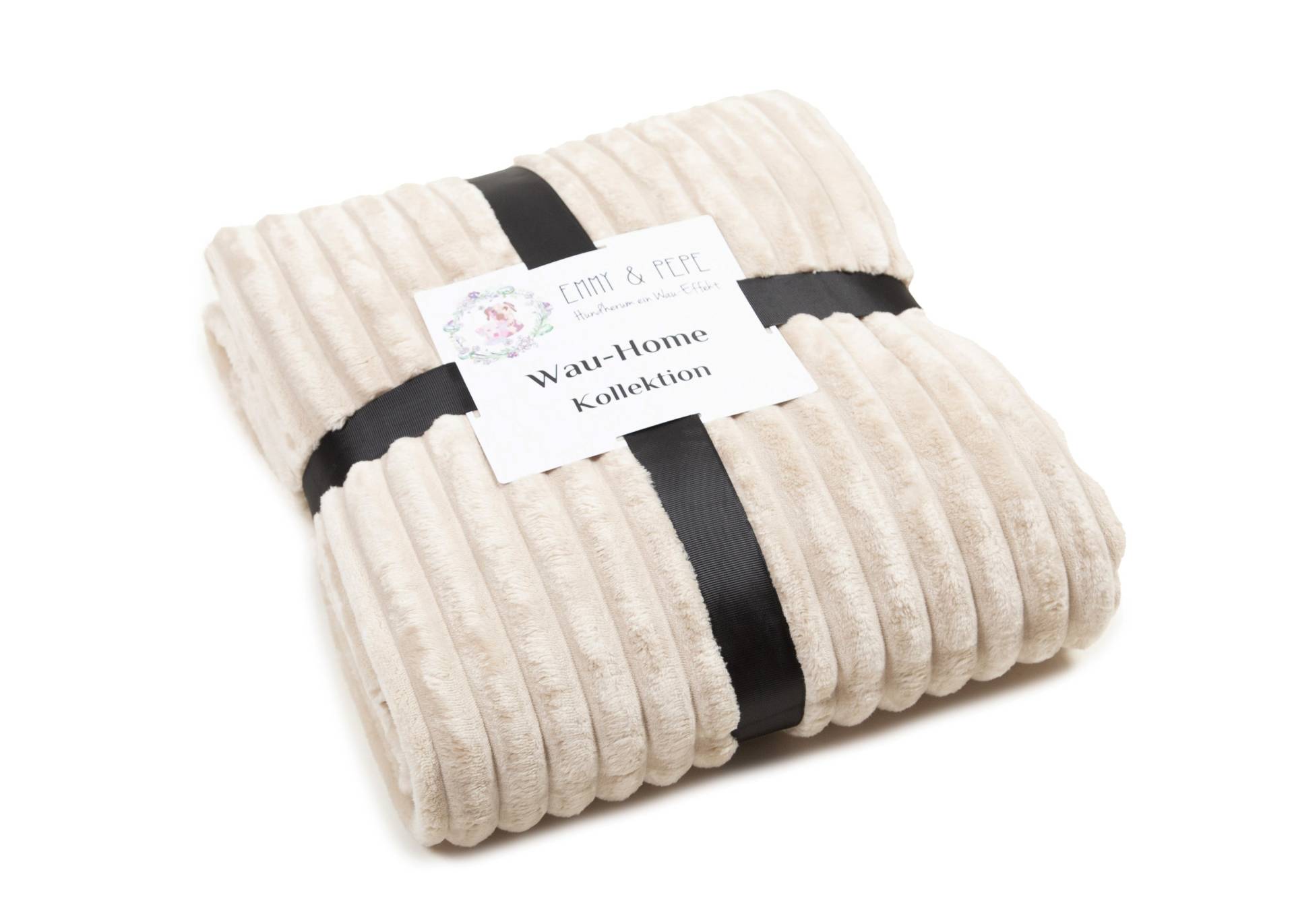 Hundedecke Kuschelcord Creme / XL (140x120cm) von EMMY&PEPE