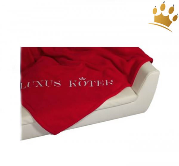 Hundedecke Luxusköter Rot / Champagner