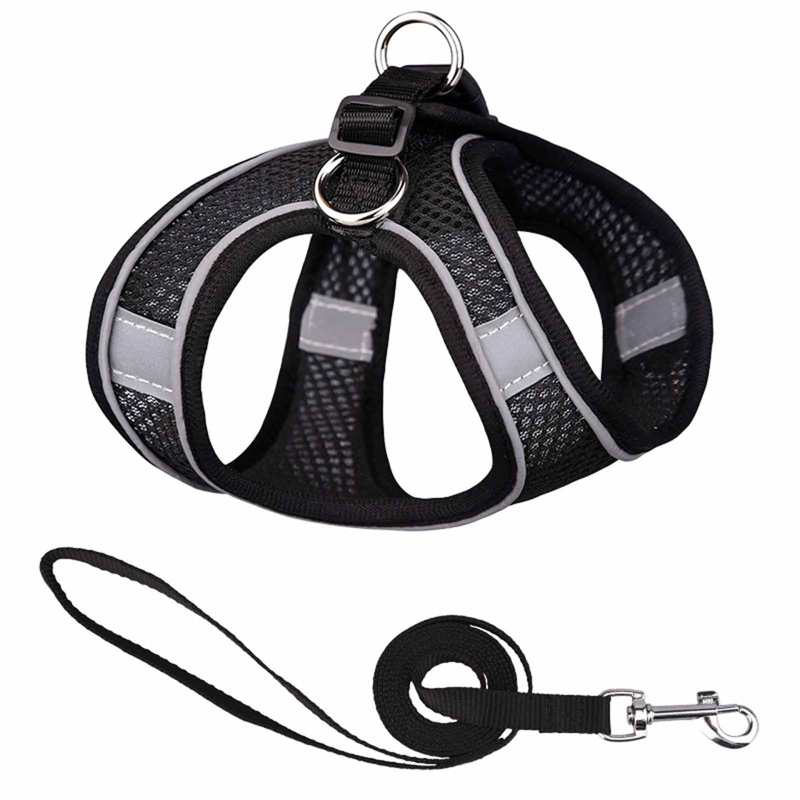 Hundegeschirr f?r mittlere Hunde schwarz - M