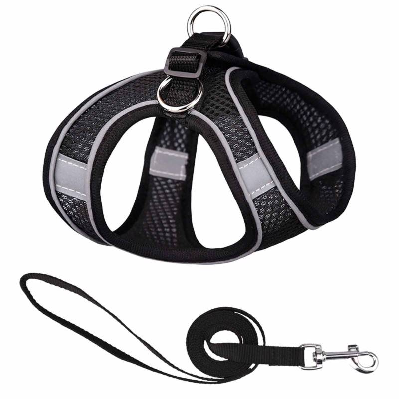 Hundegeschirr f?r mittlere Hunde schwarz - M