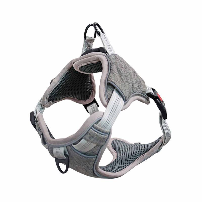 Hundegeschirr gepolstert grau - XL Hundegeschirr gepolstert grau - XL