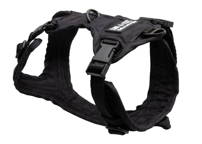 Hundegeschirr mit Halsöffnung Fröhliches Schwarz L/XL von EMMY&PEPE
