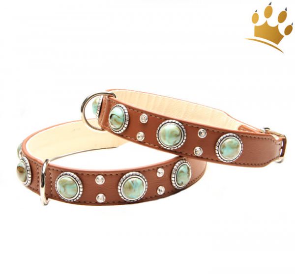 Hundehalsband Leder Palma Deluxe Braun
