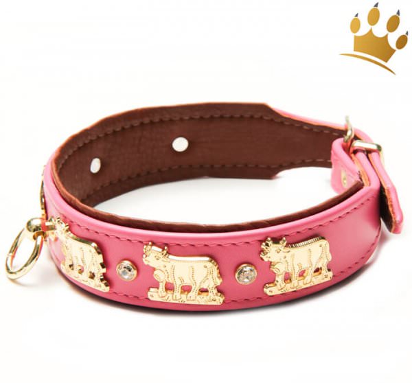 Hundehalsband Lucky-Muh Pink Hundehalsband Lucky-Muh Pink