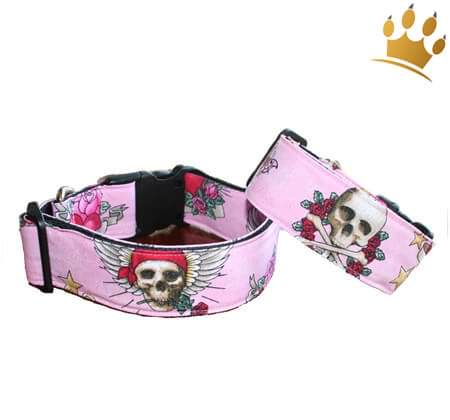 Hundehalsband Skull for Roses
