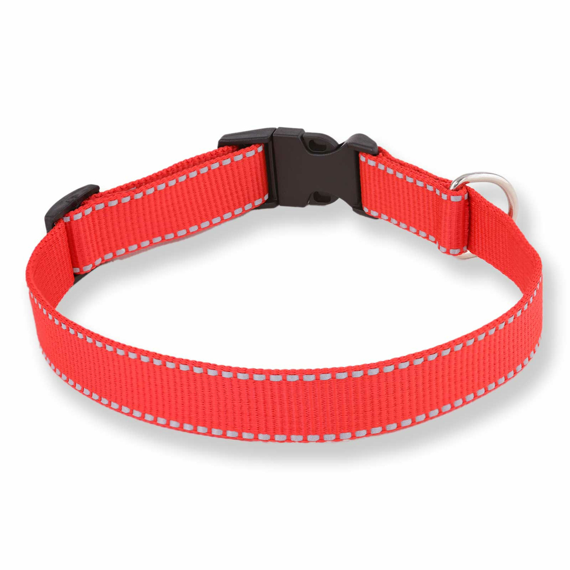 Hundehalsband aus Nylon rot reflektierend