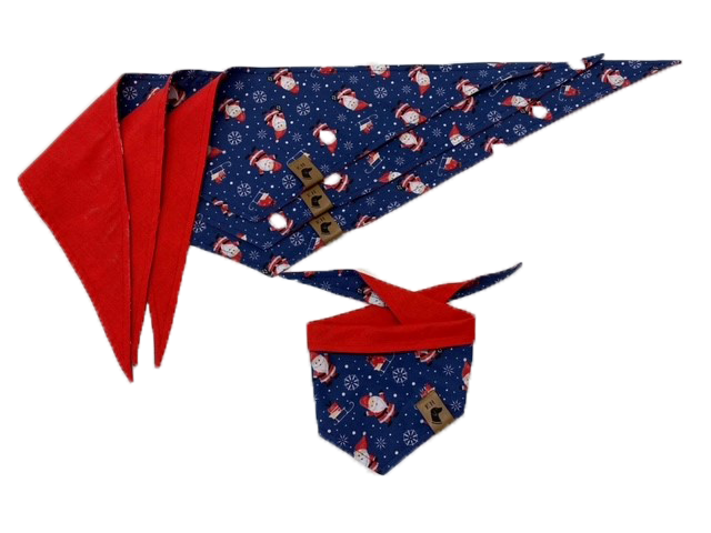 Hundehalstuch Santa Claus blau XL