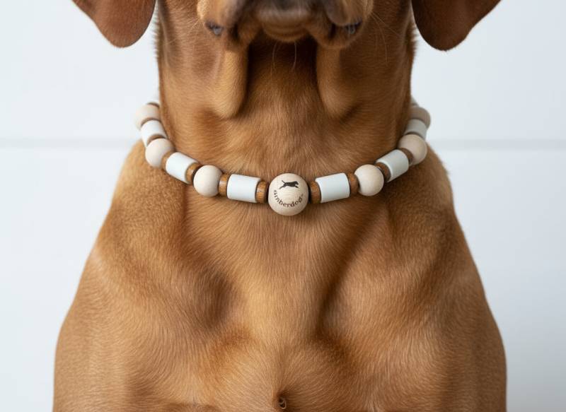 Hundekette EM-Keramik-Wood-Flex - 35-45cm