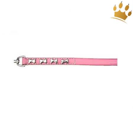 Hundeleine Blinking Bones Rosa/Silber