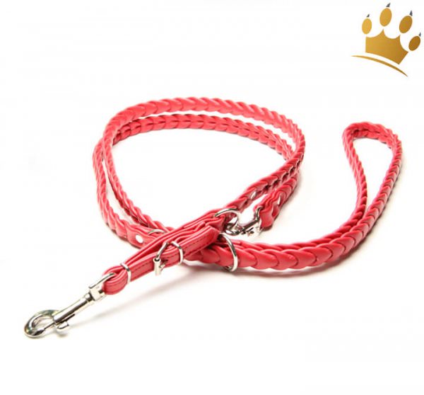Hundeleine Leder Ascot Rot