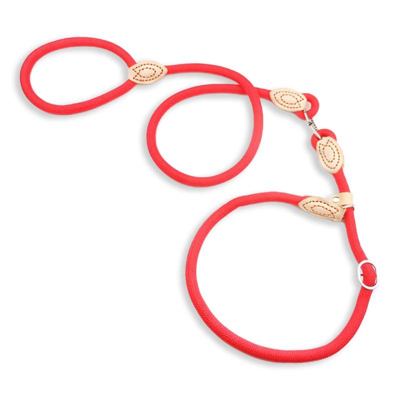 Hundeleine mit Zugstopp Halsband f?r gro?e Hunde rot