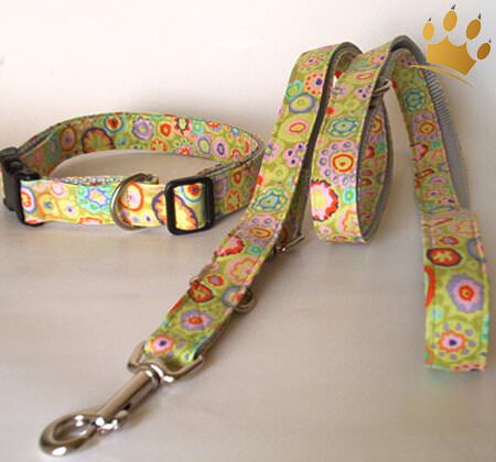 Hundeleinen Retro-Look kiwi