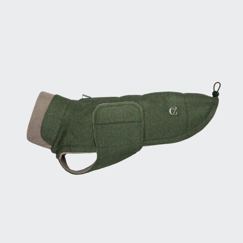 Hundemantel Brooklyn Dackel Flanell Fern Green - Altes Modell 2