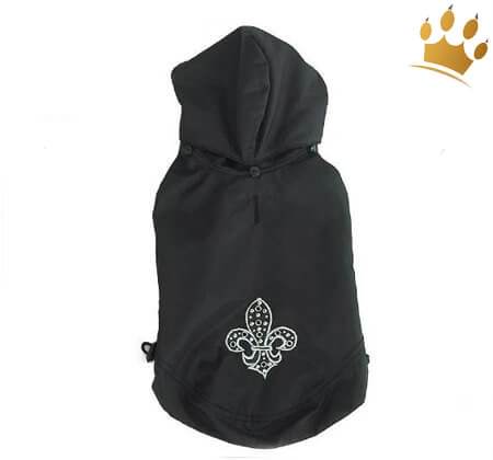 Hundemantel Fleur de Lis Black