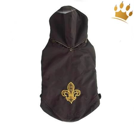 Hundemantel Fleur de Lis Schoko