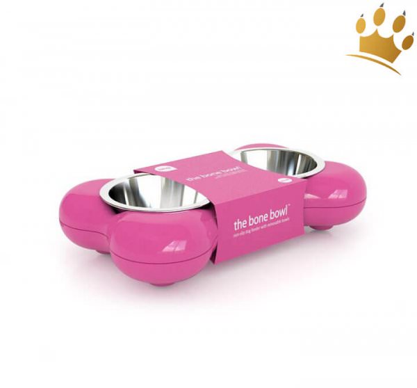 Hundenapf The Bone Bowl Pink