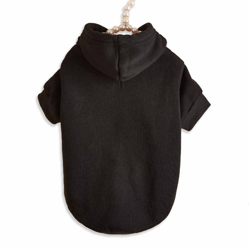 Hundepullover Hoodie f?r kleine Hunde - XS in schwarz