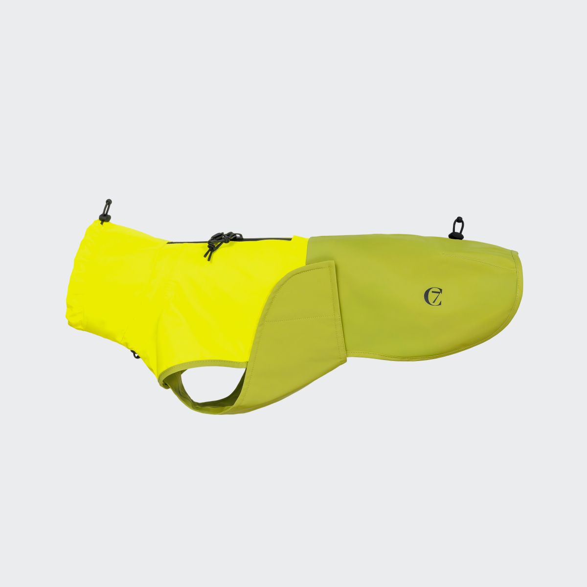 Hunderegenmantel Aktiv Neon Green/Light Olive Dackel 3