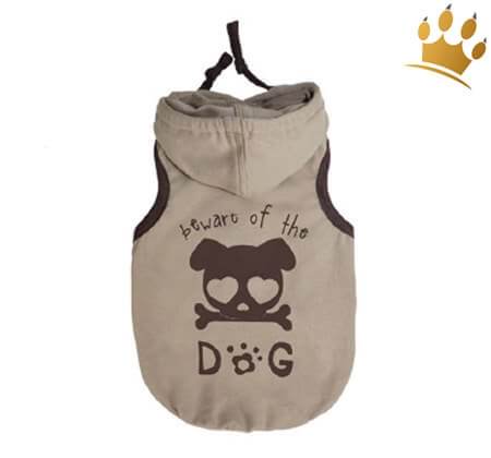 Hundeshirt Beware the Dog Beige