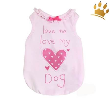 Hundeshirt Love me Love my Rosa Hundeshirt Love me Love my Rosa