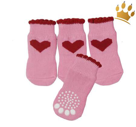 Hundesocken Heart Pink
