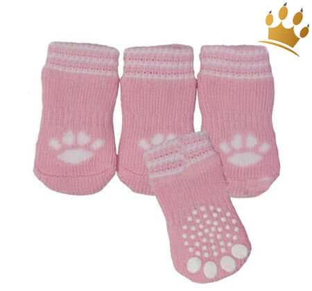Hundesocken Rosa Paw