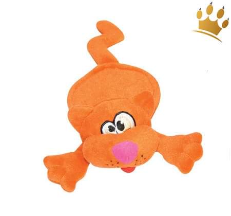 Hundespielzeug Cat Orange mit lautlos Squeaker