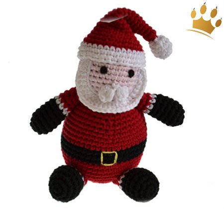 Hundespielzeug Häkel-Weihnachtsmann