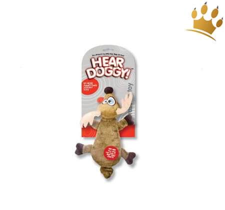 Hundespielzeug Rentier Braun mit lautlos Squeaker