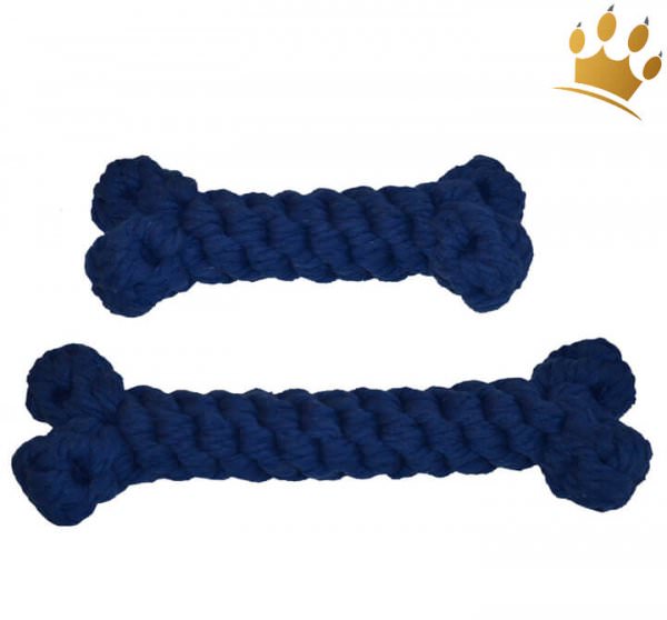 Hundespielzeug Tau-Knochen Blau