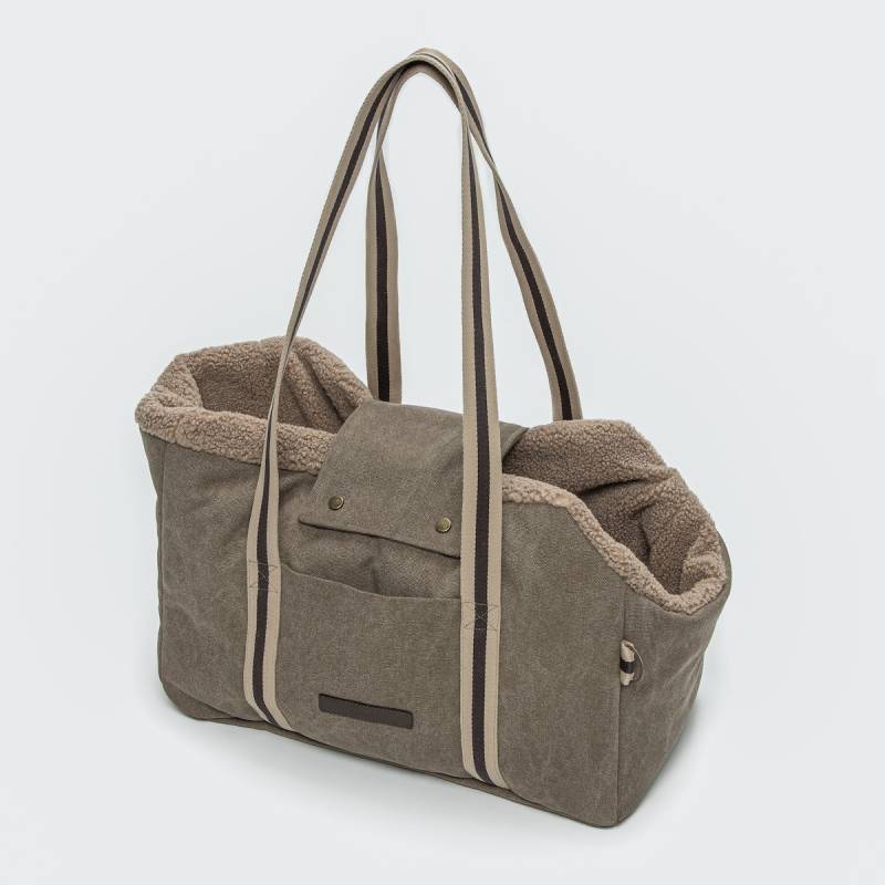 Hundetasche Lucca Canvas Sand L Hundetasche Lucca Canvas Sand L