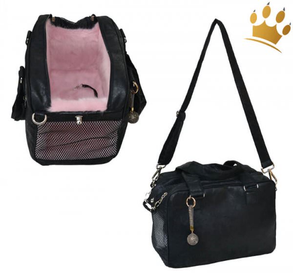 Hundetasche St. Tropez Limited Edition Schwarz-Rosa