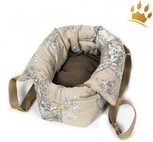 Hundetasche Summer Toile de Jouy Barock Beige