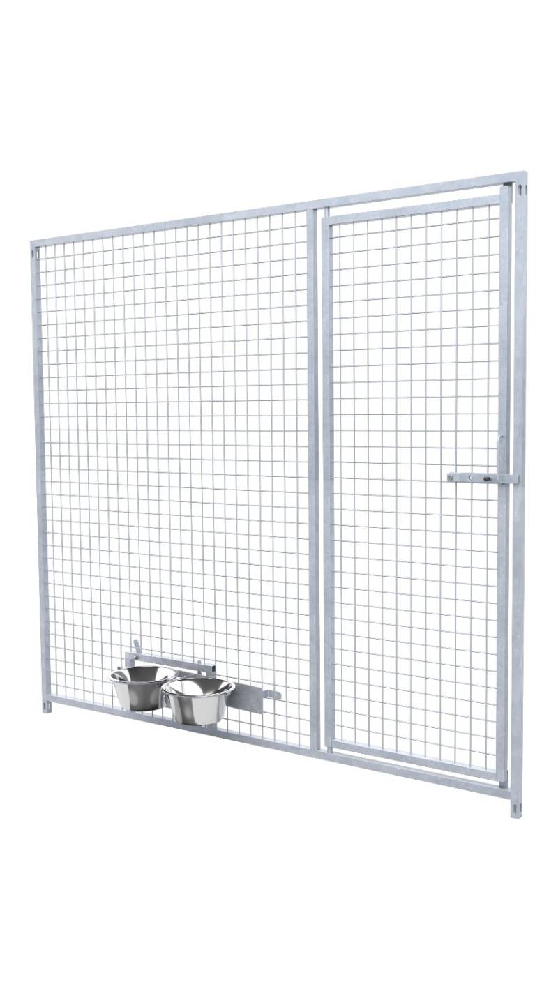 Hundezwinger Gitterelemente Preisstar mit Tür und Futterset, 1,84 x 2,0 m