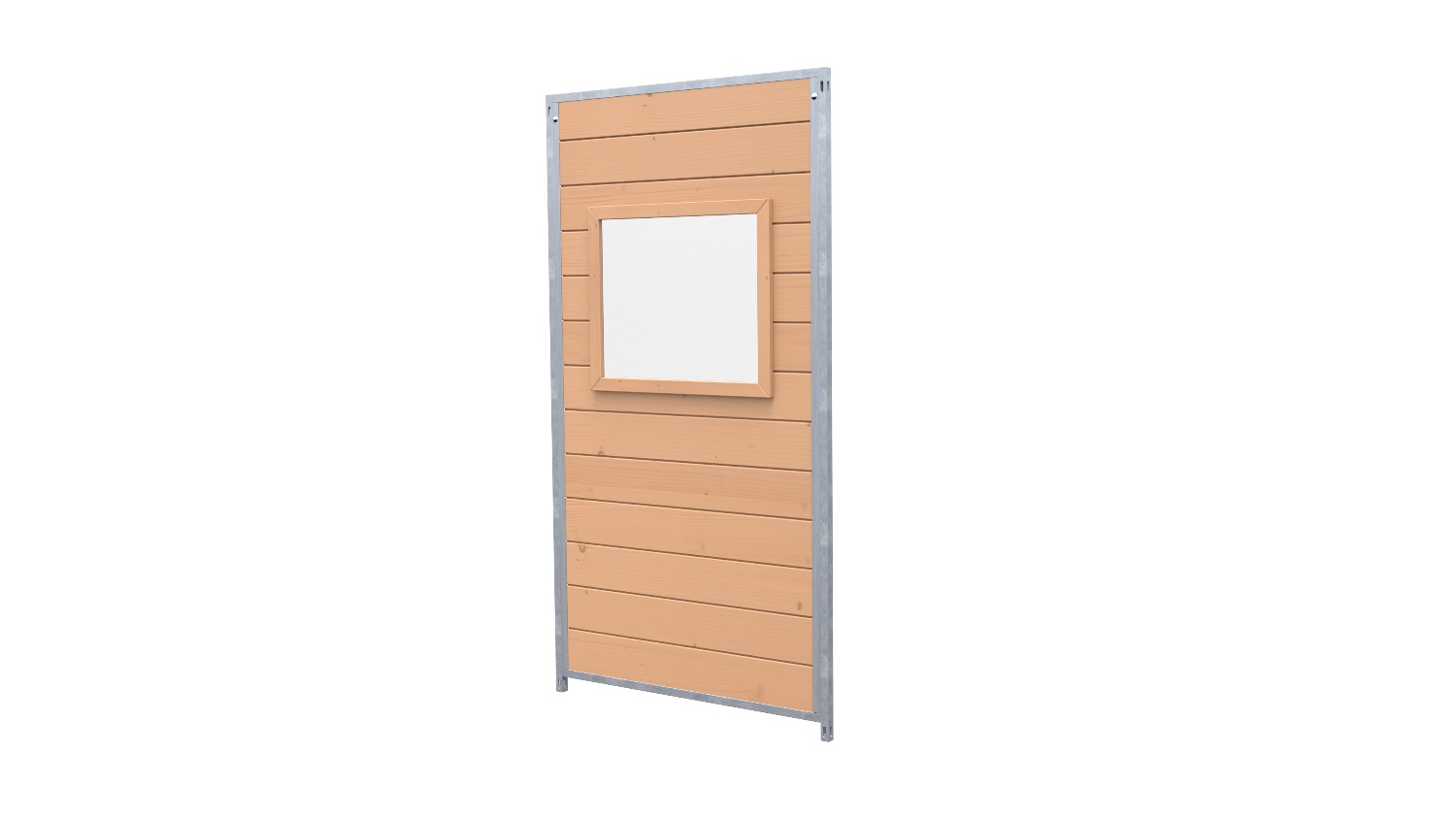 Hundezwinger Holzelement Sonderserie mit Fenster 1,84 x 1,0 m | braun imprägnier...