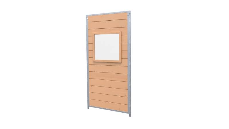 Hundezwinger Holzelement Sonderserie mit Fenster 1,84 x 1,0 m | braun imprägnier...