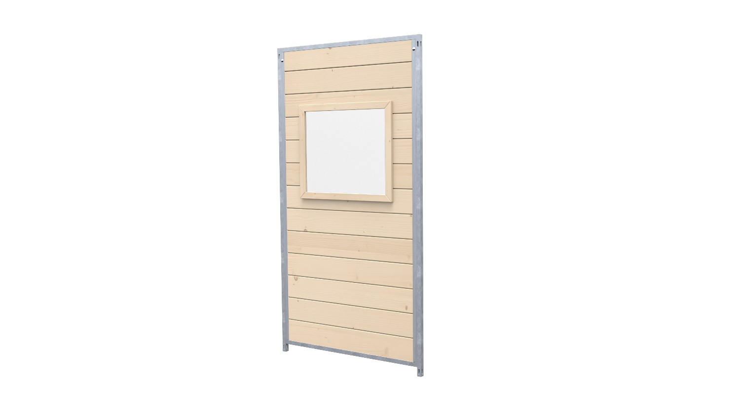 Hundezwinger Holzelement Sonderserie mit Fenster 1,84 x 1,0 m | naturbelassen