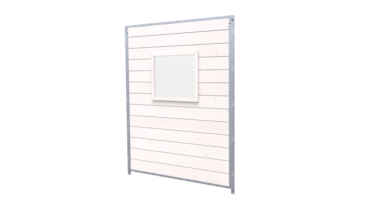 Hundezwinger Holzelement Sonderserie mit Fenster 1,84 x 1,5 m | Weiß lasiert Hundezwinger Holzelement Sonderserie mit Fenster 1,84 x 1,5 m | Weiß lasiert