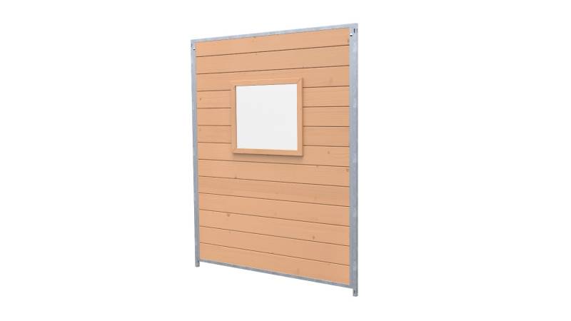 Hundezwinger Holzelement Sonderserie mit Fenster 1,84 x 1,5 m | braun imprägnier...
