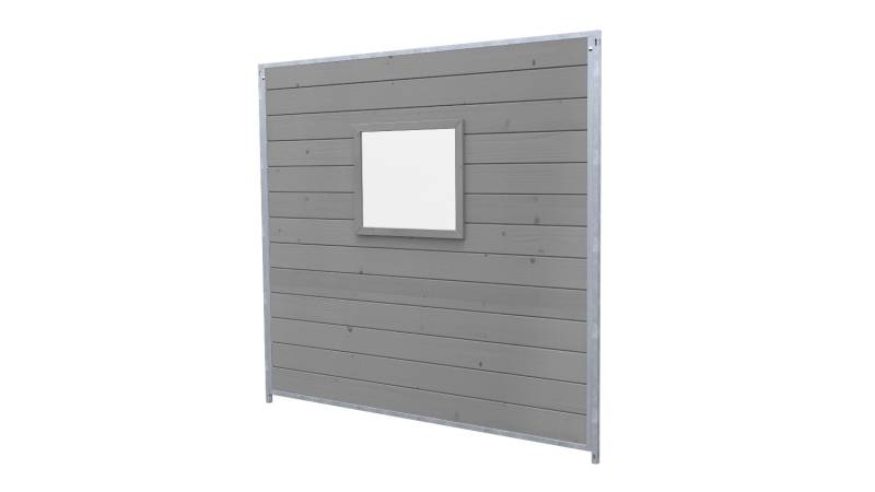 Hundezwinger Holzelement Sonderserie mit Fenster 1,84 x 2,0 m | Platingrau Hundezwinger Holzelement Sonderserie mit Fenster 1,84 x 2,0 m | Platingrau