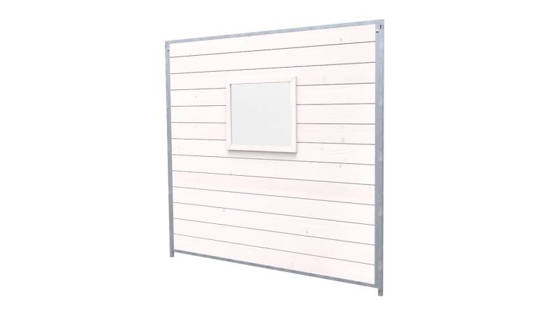 Hundezwinger Holzelement Sonderserie mit Fenster 1,84 x 2,0 m | Weiß lasiert Hundezwinger Holzelement Sonderserie mit Fenster 1,84 x 2,0 m | Weiß lasiert