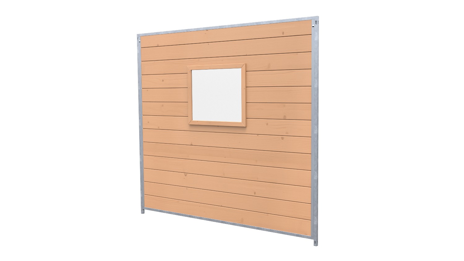 Hundezwinger Holzelement Sonderserie mit Fenster 1,84 x 2,0 m | braun imprägnier...