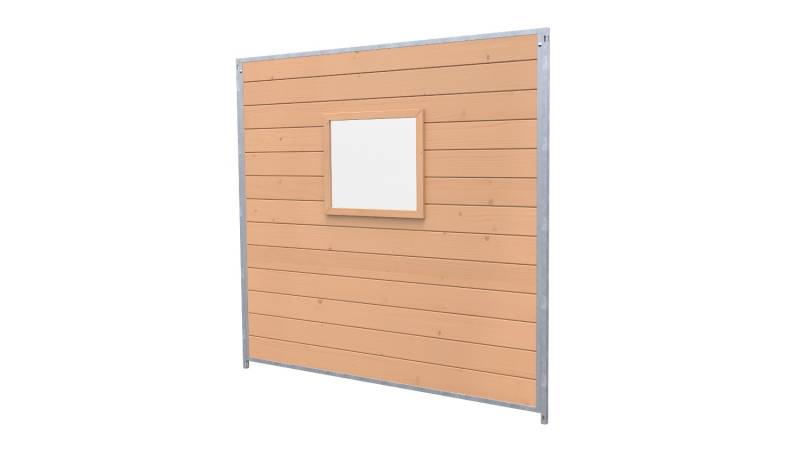 Hundezwinger Holzelement Sonderserie mit Fenster 1,84 x 2,0 m | braun imprägnier...