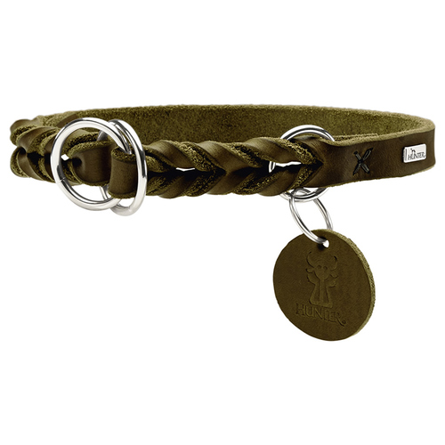 Hunter Dressurhalsband Solid Education oliv, Größe: 45 cm / Breite: 1,8 cm Hunter Dressurhalsband Solid Education oliv, Größe: 45 cm / Breite: 1,8 cm