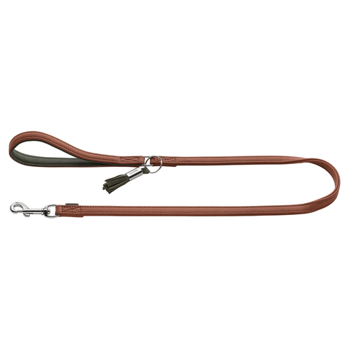 Hunter Führleine Portofino cognac/oliv, Maße: 110 cm / 15 mm
