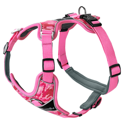 Hunter Geschirr Divo Camouflage rosa, Größe: L-XL / Breite: 2,5 cm
