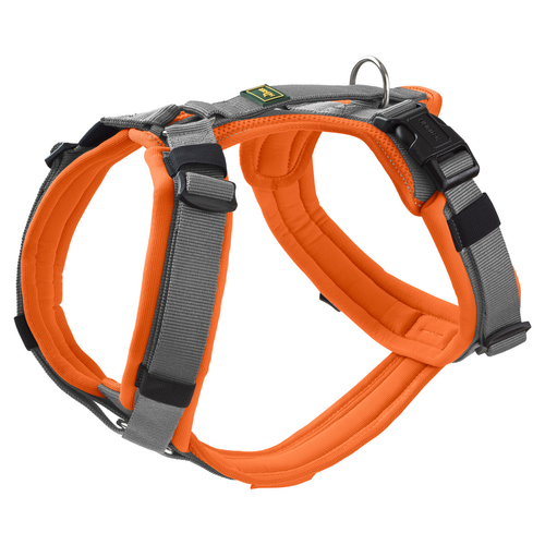 Hunter Geschirr Maldon Up mit Griff orange/grau, Größe: M-L / Breite: 2,5 cm