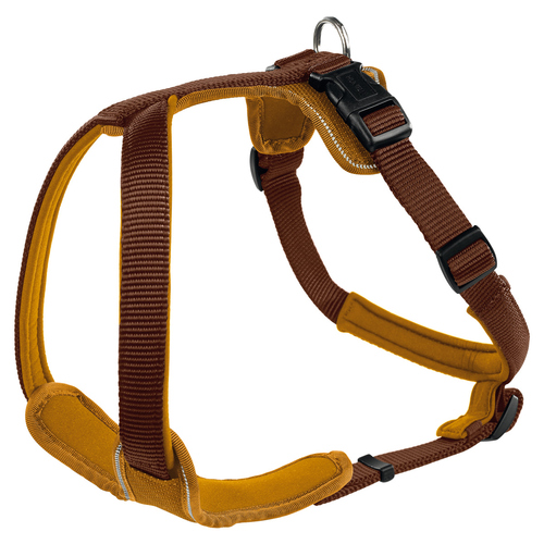 Hunter Geschirr Neopren braun/caramel, Größe: L-XL / Breite: 2,5 cm